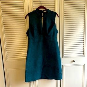 BCBG dress. Size 8. Dark green suede dress.